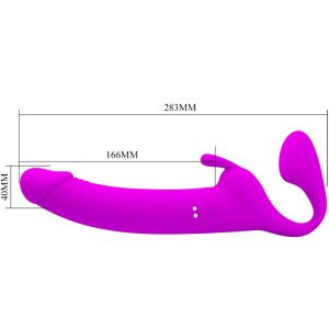 Pretty Love Zanini Strapless Strap-On with 10 Vibrations, Purple Pretty Love Zanini Strapless Strap-On with 10 Vibrations, Purple - Image 8