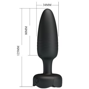 Pretty Love Tarion Anal Plug with LED Light and Vibration, Black Silicone Pretty Love Tarion Anal Plug with LED Light and Vibration, Black Silicone - Image 6