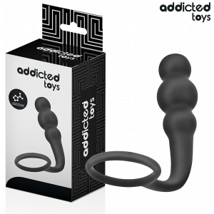 Addicted Toys Anal Plug with Ring Model 1, Silicone Addicted Toys Anal Plug with Ring Model 1, Silicone - Image 1