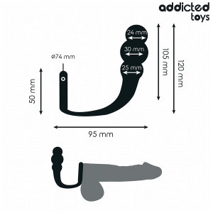 Addicted Toys Anal Plug with Ring Model 1, Silicone Addicted Toys Anal Plug with Ring Model 1, Silicone - Image 5
