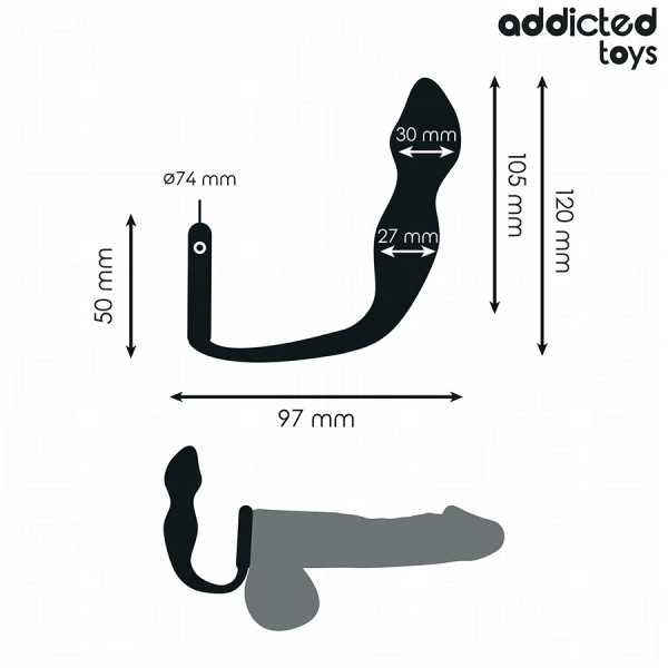 Addicted Toys Anal Plug with Ring Model 2 – Anal Plug for Deep Stimulation
