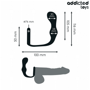 Addicted Toys Anaalplug met Balring Model 3 van Silicone Addicted Toys Anaalplug met Balring Model 3 van Silicone - Afbeelding 4
