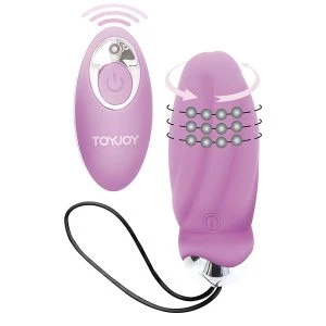 Toyjoy Happiness You Crack Me Up Vibrator with Remote Control, Pink