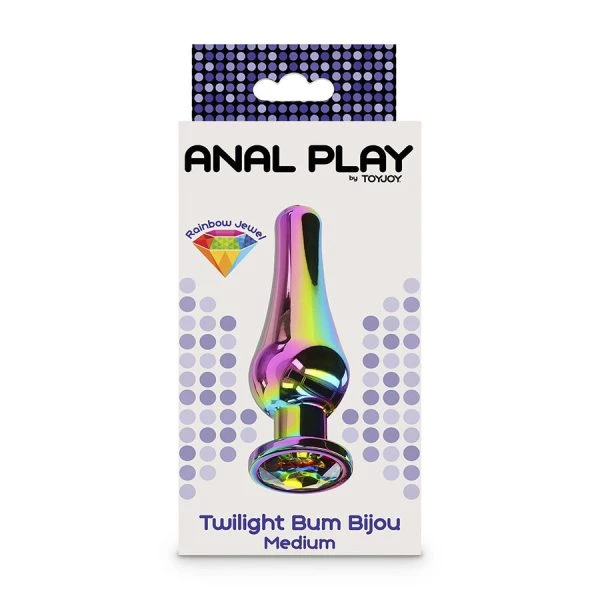 Toyjoy Anaalplug Twilight Bum Bijou met regenboogjuweel
