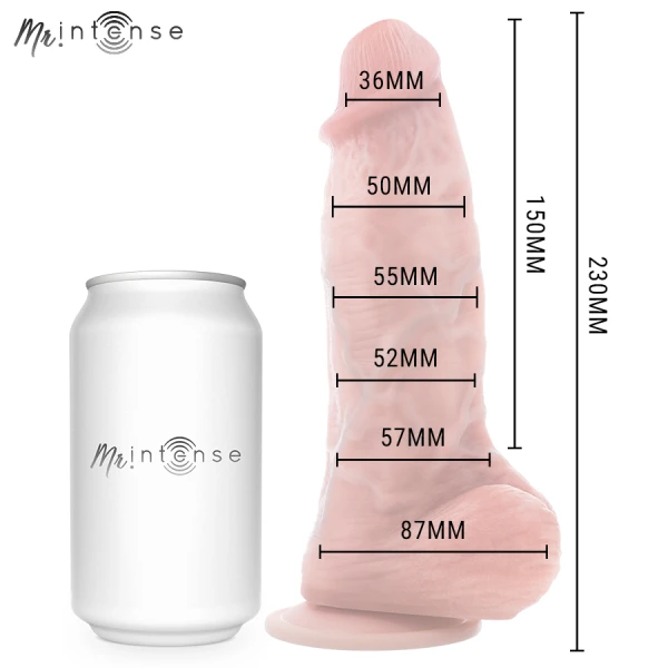 Mr. Intense Silicone Dildo Spencer Medium with Suction Cup, 23 cm