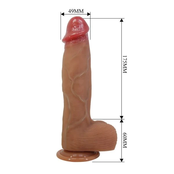 Pretty Love Orton Silicone Dildo with Suction Cup, 21.5 cm