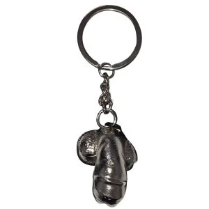 Diablo Picante Silver Metal Penis-Shaped Keychain