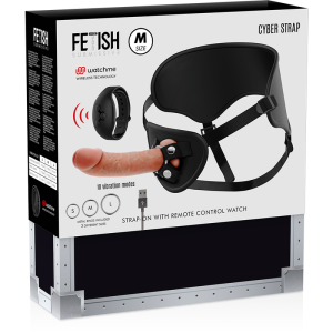 Fetish Submissive Cyber Strap Harness met afstandsbediening en dildo Fetish Submissive Cyber Strap Harness met afstandsbediening en dildo - Afbeelding 2