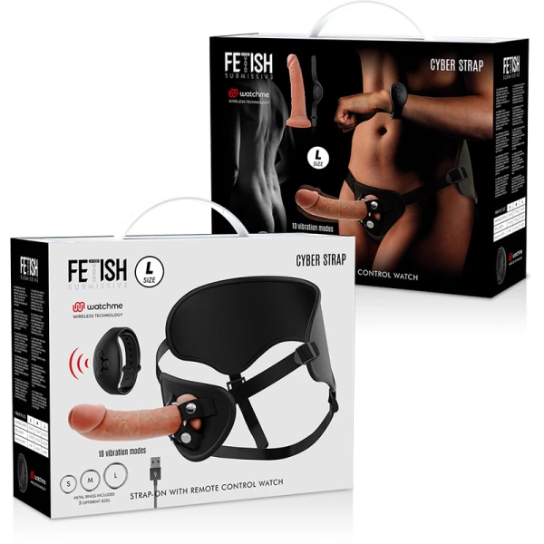 Fetish Submissive Cyber Strap Harness met Dildo en Watchme-afstandsbediening Fetish Submissive Cyber Strap Harness met Dildo en Watchme-afstandsbediening
