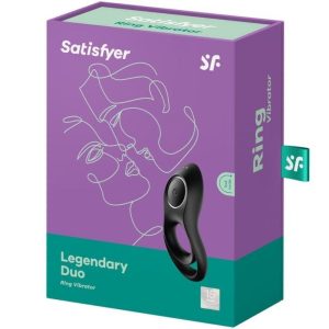 Satisfyer Legendarische Duo-ring Vibrator voor penis en teelballen, zwart Satisfyer Legendarische Duo-ring Vibrator voor penis en teelballen, zwart - Afbeelding 4