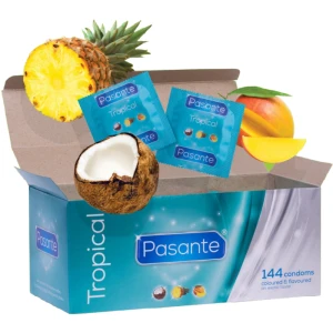 Pasante Condoms Tropical Flavors 144 Pieces