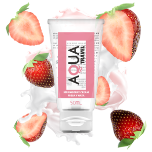 Water-Based Lubricant with Strawberry Cream Flavor, 50 ml Water-Based Lubricant with Strawberry Cream Flavor, 50 ml - Image 1