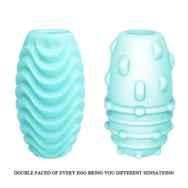 Pretty Love Masturbator Egg with Vibration, Double-Sided, Turquoise Pretty Love Masturbator Egg with Vibration, Double-Sided, Turquoise