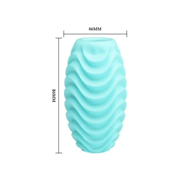 Pretty Love Masturbator Egg with Vibration, Double-Sided, Turquoise Pretty Love Masturbator Egg with Vibration, Double-Sided, Turquoise