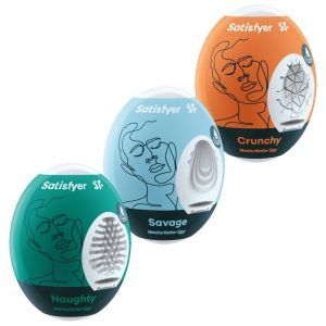 Satisfyer 3 Masturbator-Ei Naughty, Savage & Crunchy Hydro-Active Satisfyer 3 Masturbator-Ei Naughty, Savage & Crunchy Hydro-Active - Afbeelding 1