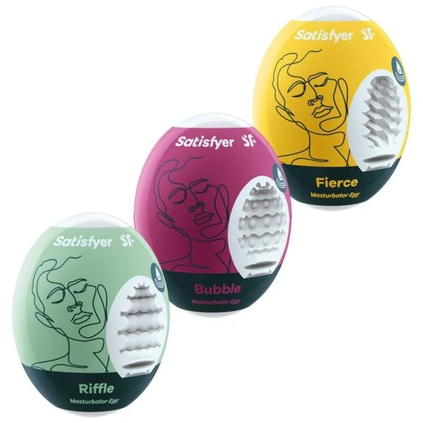 img_119764_60f9c4058dad6d46422240e8a87234f4_1.jpg Satisfyer Masturbator-Eier 3er-Set Riffle, Bubble & Fierce