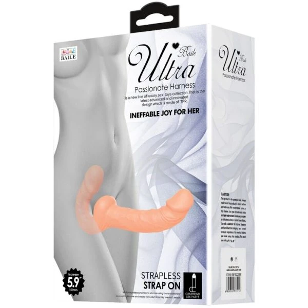Baile Dubbele Dildo Ultra Hartstochtelijke Gurtdildo met Gurt, natuur