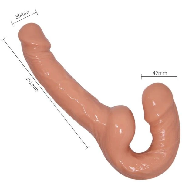 Baile Dubbele Dildo Ultra Hartstochtelijke Gurtdildo met Gurt, natuur