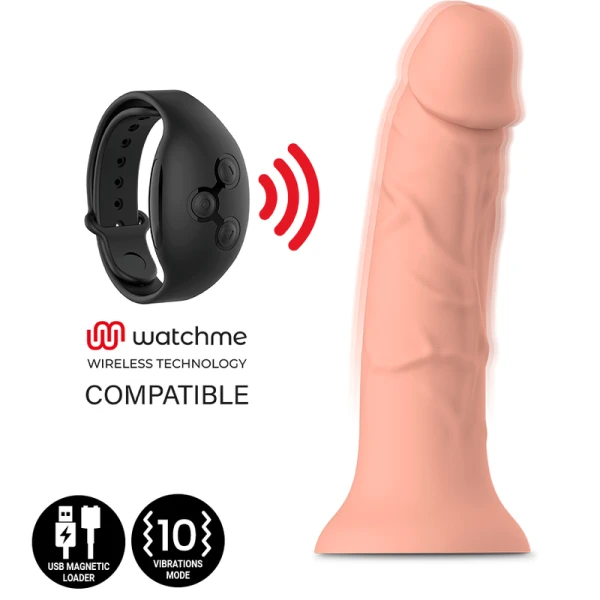 Mythology Asher Original Siliconen Dildo M met Vibratie, huidskleur Mythology Asher Original Siliconen Dildo M met Vibratie, huidskleur