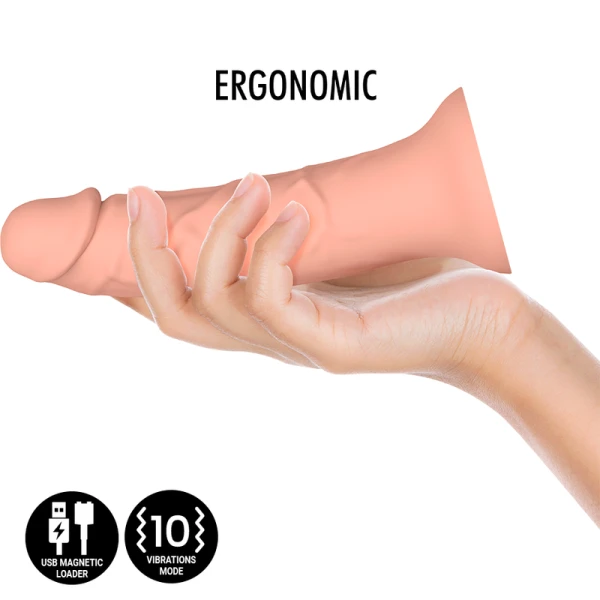 Mythology Asher Original Siliconen Dildo M met Vibratie, huidskleur Mythology Asher Original Siliconen Dildo M met Vibratie, huidskleur