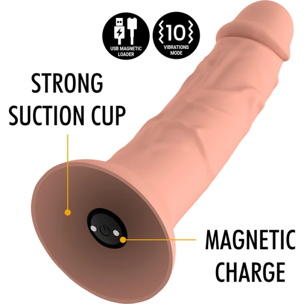 Mythology Asher Original Siliconen Dildo M met Vibratie, huidskleur Mythology Asher Original Siliconen Dildo M met Vibratie, huidskleur