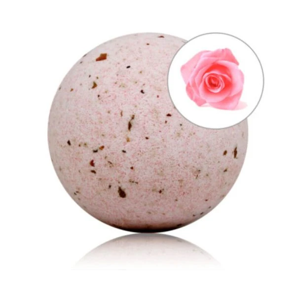 Taloka Bath Bomb with Rose Scent and Rose Petals 140 g