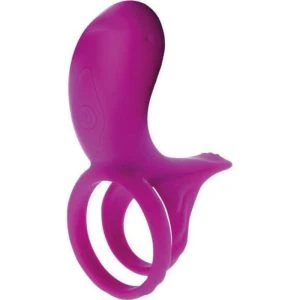 Xocoon Couple Stimulator Ring with Clitoral Stimulation Fuchsia