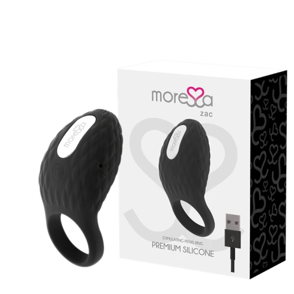 Moressa Zac Premium Rechargeable Vibrating Ring with Clitoral Stimulation