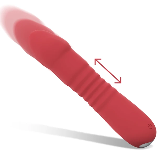 Intense Juni Up & Down Vibrator with 10 Vibrations, red