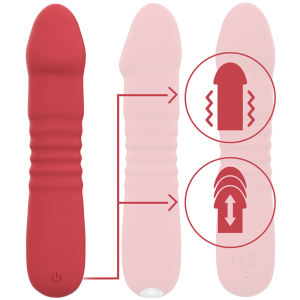 Intense Juni Up & Down Vibrator with 10 Vibrations, red Intense Juni Up & Down Vibrator with 10 Vibrations, red - Image 2