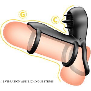 Pretty Love Jammy Penis Sleeve with 12 Vibrations and Rechargeable Silicone Tongue Pretty Love Jammy Penis Sleeve with 12 Vibrations and Rechargeable Silicone Tongue - Image 10