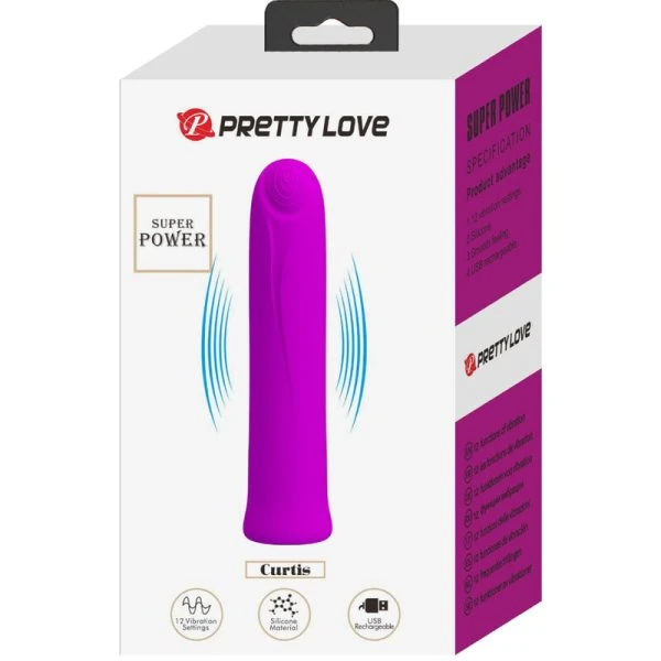 Pretty Love Curtis Mini Super Power Vibrator 12 Lila Silikon