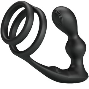 Pretty Love Penisring met vibrerende anaalplug en afstandsbediening Pretty Love Penisring met vibrerende anaalplug en afstandsbediening - Afbeelding 1