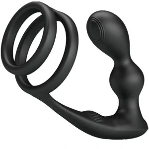 Pretty Love Penis Ring with Vibrating Anal Plug and Remote Control