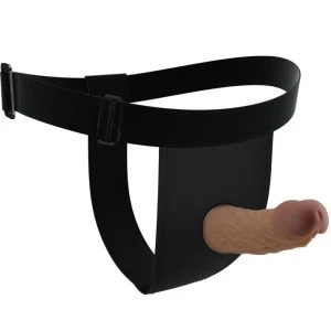 Pretty Love Strap-On-Harnas met dildo inbegrepen, bruin