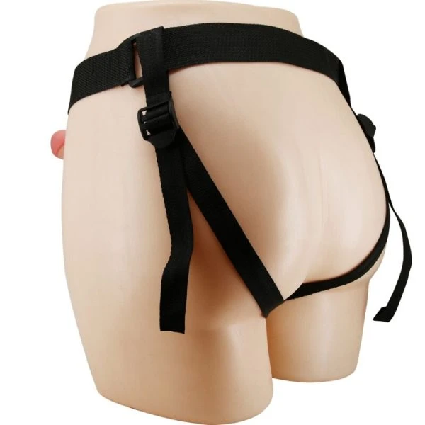 Pretty Love Strap-On Harness with Hollow Dildo and Veining