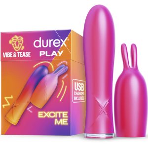 Durex Vibe & Tease Bunny-vibrator met clitorisstimulator en 7 standen Durex Vibe & Tease Bunny-vibrator met clitorisstimulator en 7 standen - Afbeelding 1