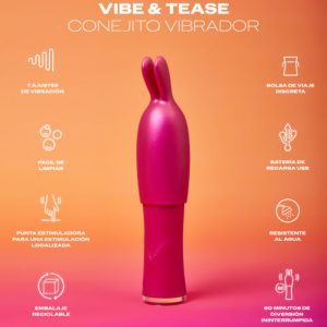 Durex Vibe & Tease Bunny-vibrator met clitorisstimulator en 7 standen Durex Vibe & Tease Bunny-vibrator met clitorisstimulator en 7 standen - Afbeelding 2