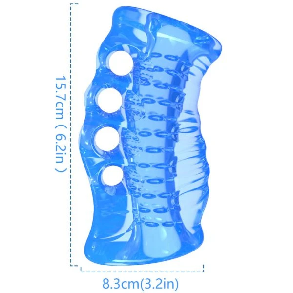 Armony Masturbator Finger Blue with Four-Hole Design Armony Masturbator Finger Blue with Four-Hole Design