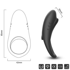 Armony Shark Vibratorring voor paren met afstandsbediening Zwart Armony Shark Vibratorring voor paren met afstandsbediening Zwart - Afbeelding 6