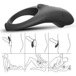 Armony Shark Vibratorring voor paren met afstandsbediening Zwart Armony Shark Vibratorring voor paren met afstandsbediening Zwart - Afbeelding 5
