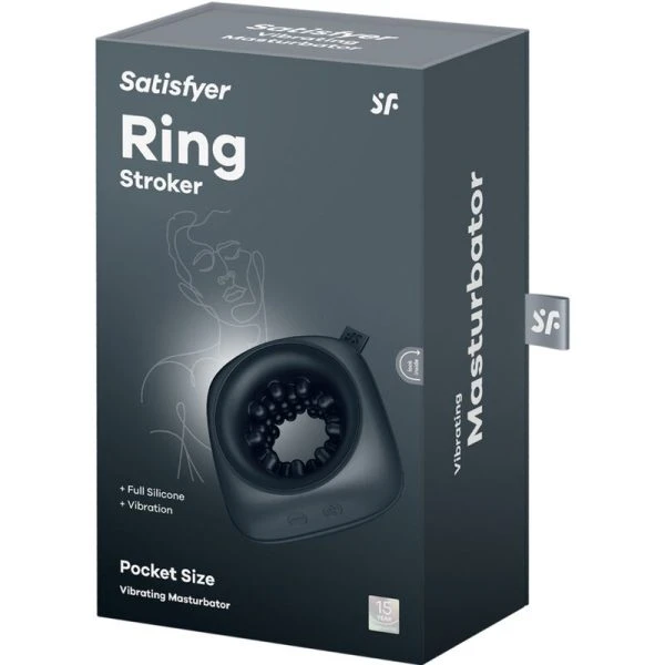 Satisfyer Ring Stroker Masturbator & Vibrator met 12 programma's Satisfyer Ring Stroker Masturbator & Vibrator met 12 programma's
