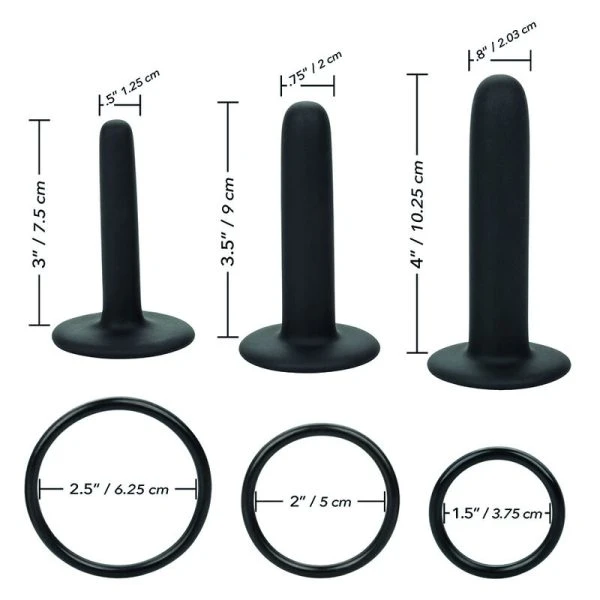 Calexotics Boundless Siliconen Pegging-set met 3 inlegstukken en universeel harnas