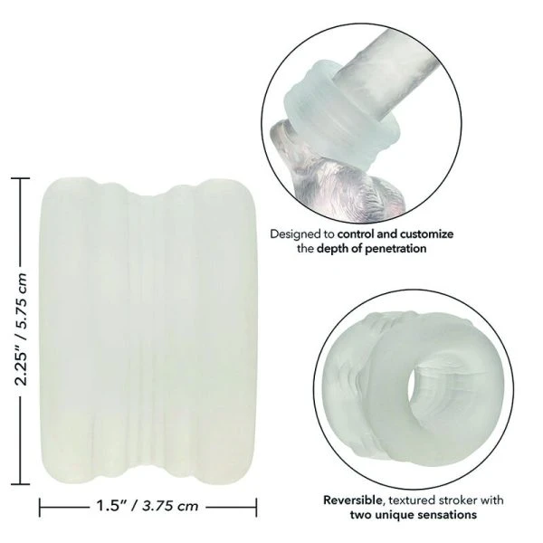 Calexotics Boundless Bumper Stroker Ring, versatile penis ring and stopper