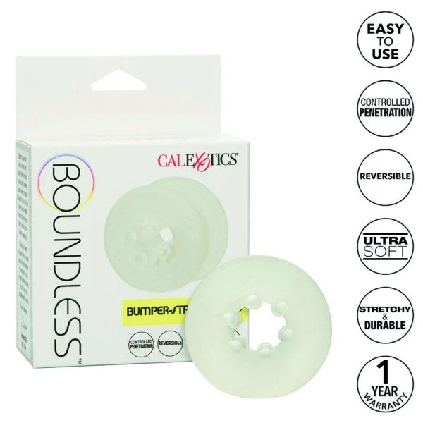Calexotics Boundless Bumper Stroker Ring, versatile penis ring and stopper