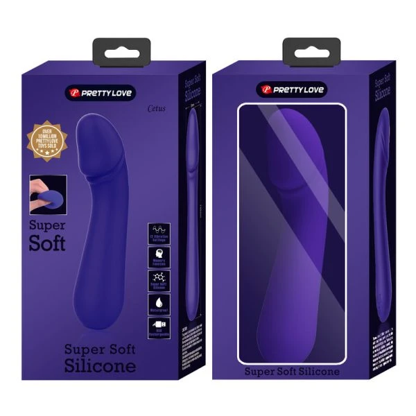 Pretty Love Cetus G-Punt Vibrator van siliconen oplaadbaar paars