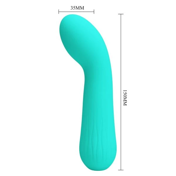 Pretty Love Faun G-Punt Vibrator van siliconen, aquagroen