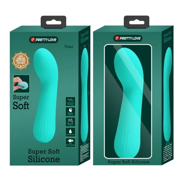 Pretty Love Faun G-Punt Vibrator van siliconen, aquagroen