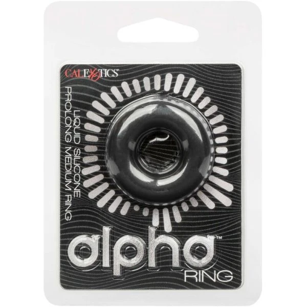 Calexotics Alpha Prolong Medium Ring made of silicone, black