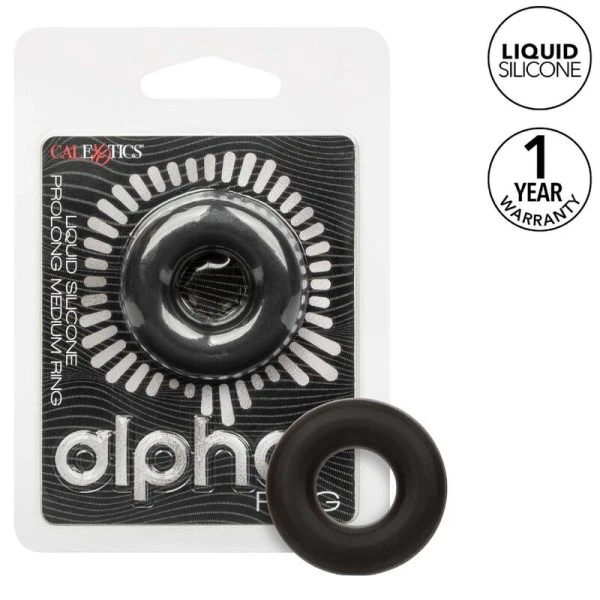 Calexotics Alpha Prolong Medium Ring made of silicone, black
